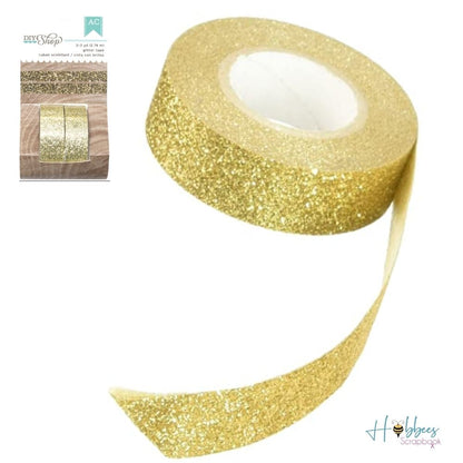 Gold Glitter Tape / 2 Cintas Adhesivas Doradas con Brillitos Descontinuado American Crafts