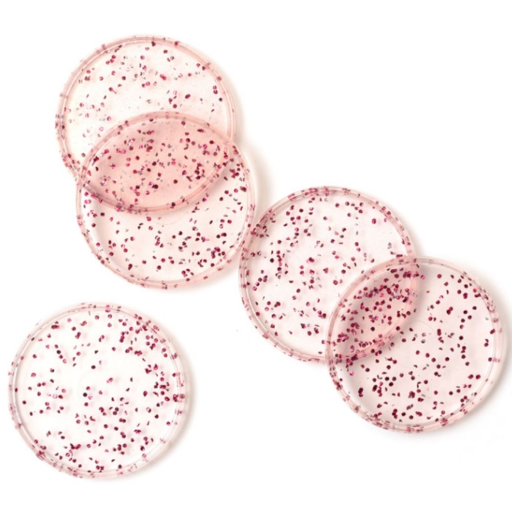 Pink Glitter Discs 1.75"/ Discos para Agendas Rosa con Glitter