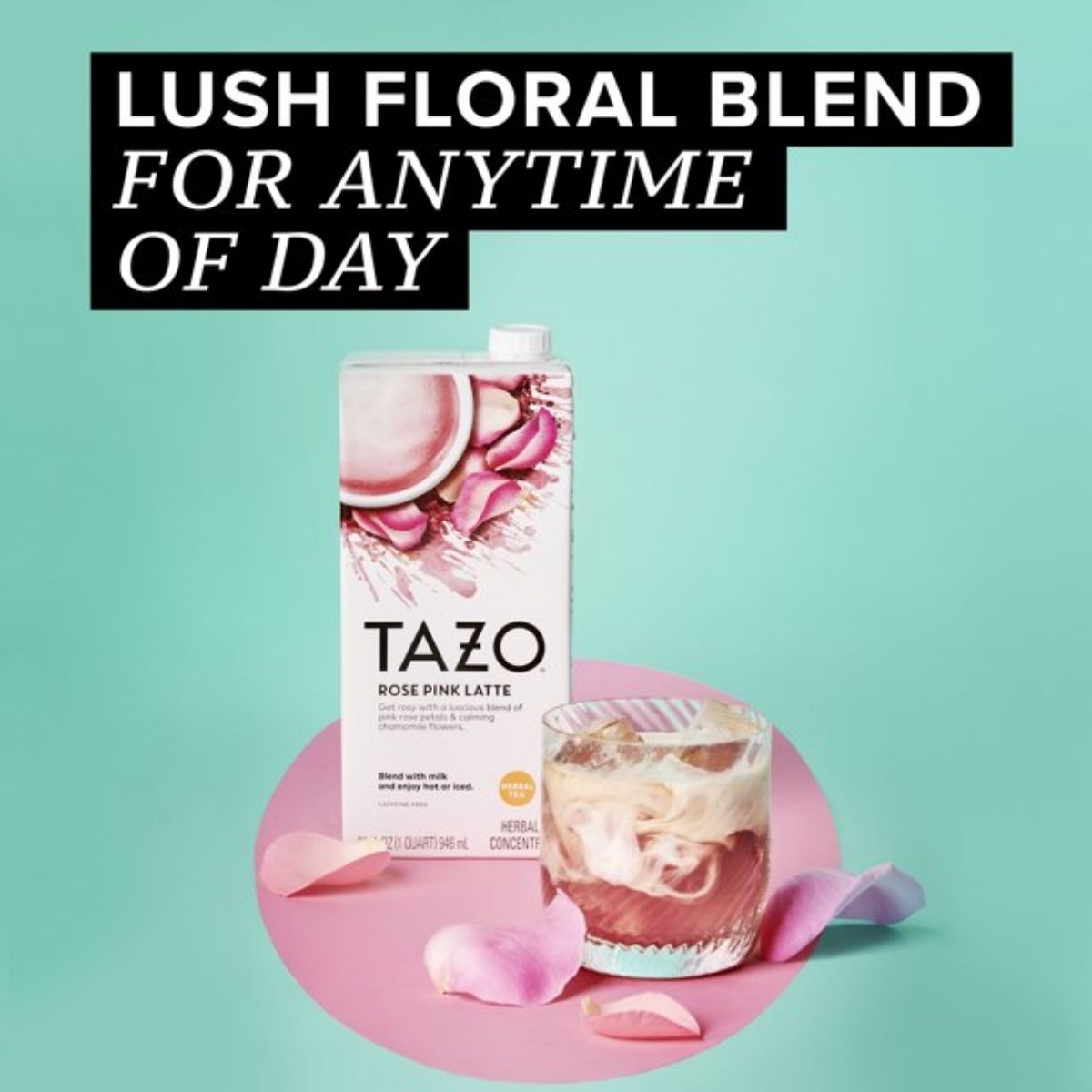 Tazo Rose Pink Latte, Herbal Tea / Concentrado de Té de Rosas Descontinuado Tazo