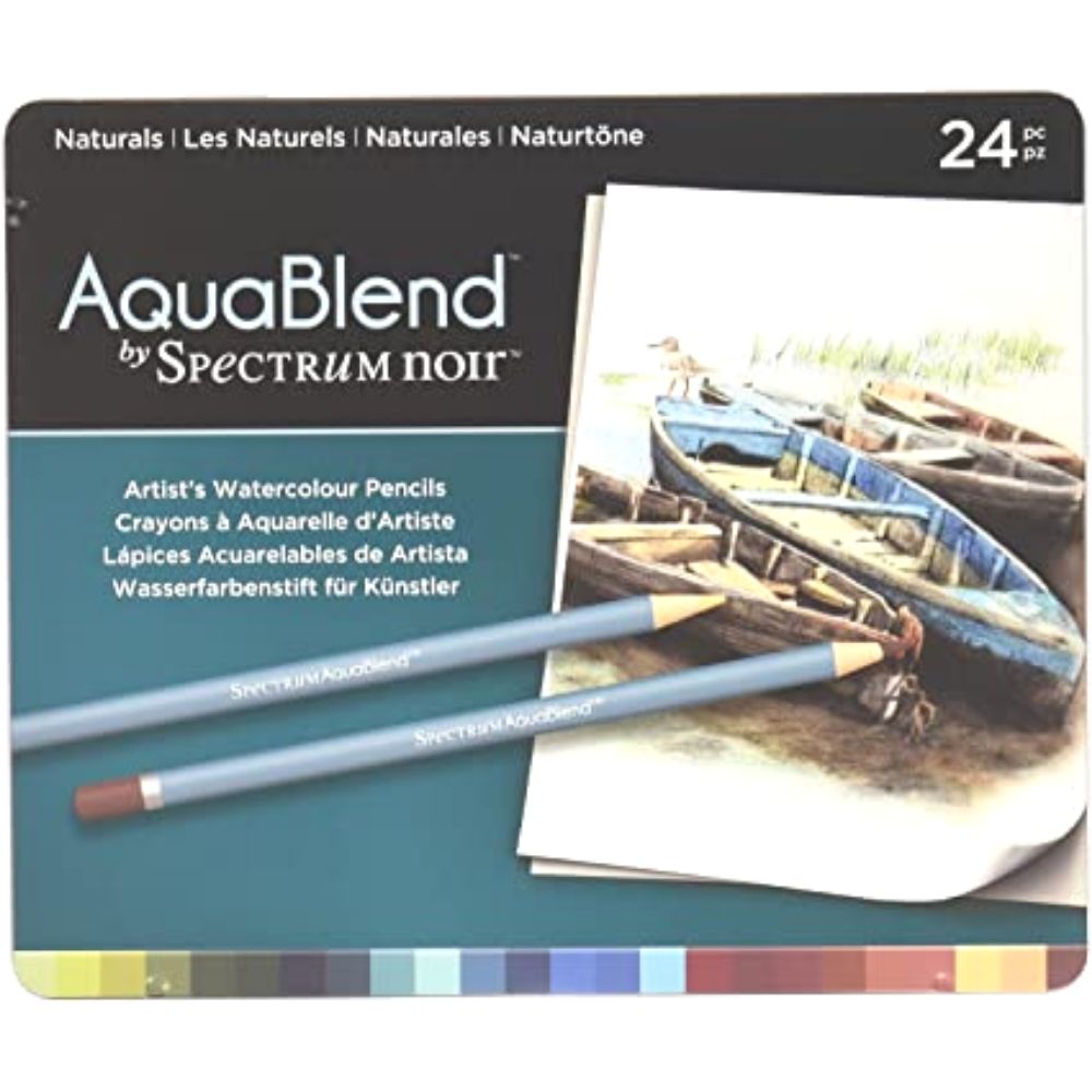 AquaBlend By Spectrum Noir Naturals 24 Set / Lápices de Colores Acuarelables