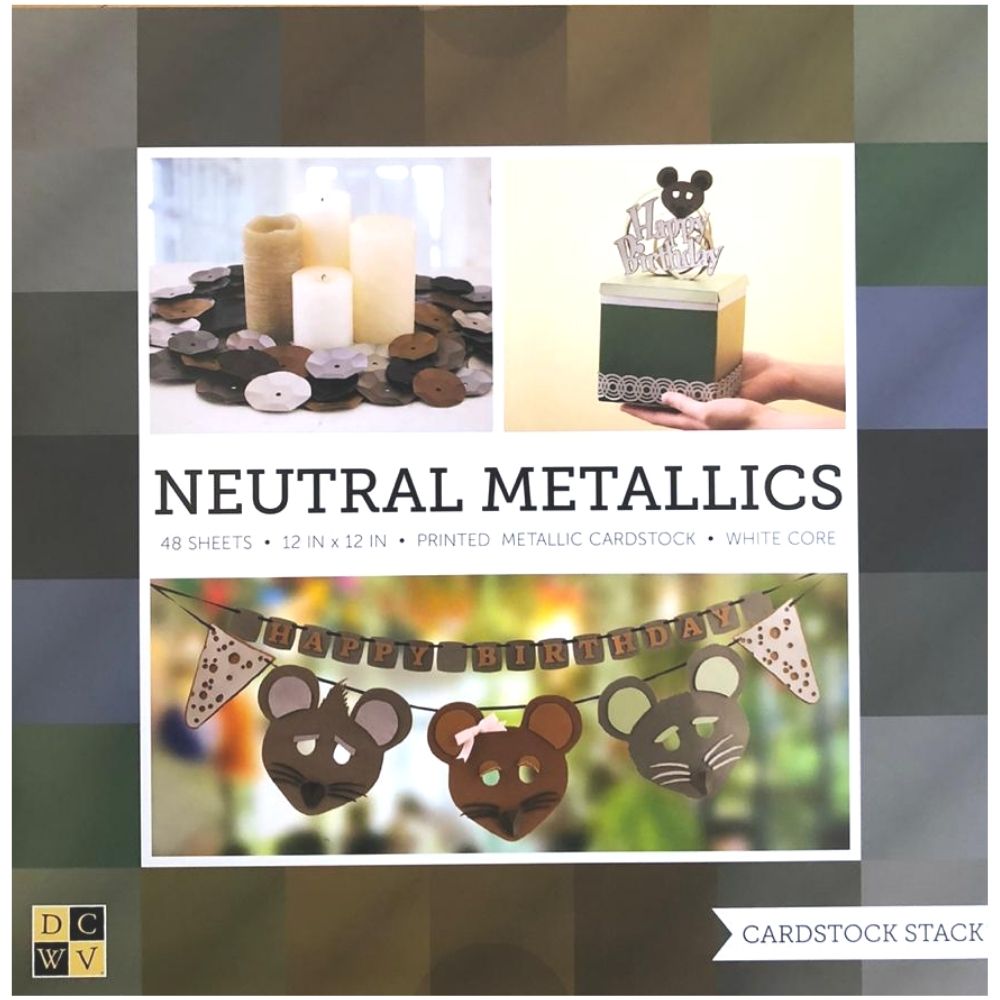 Cardstock Stack Neutral Metallics / Block De Cartulinas Metálicas