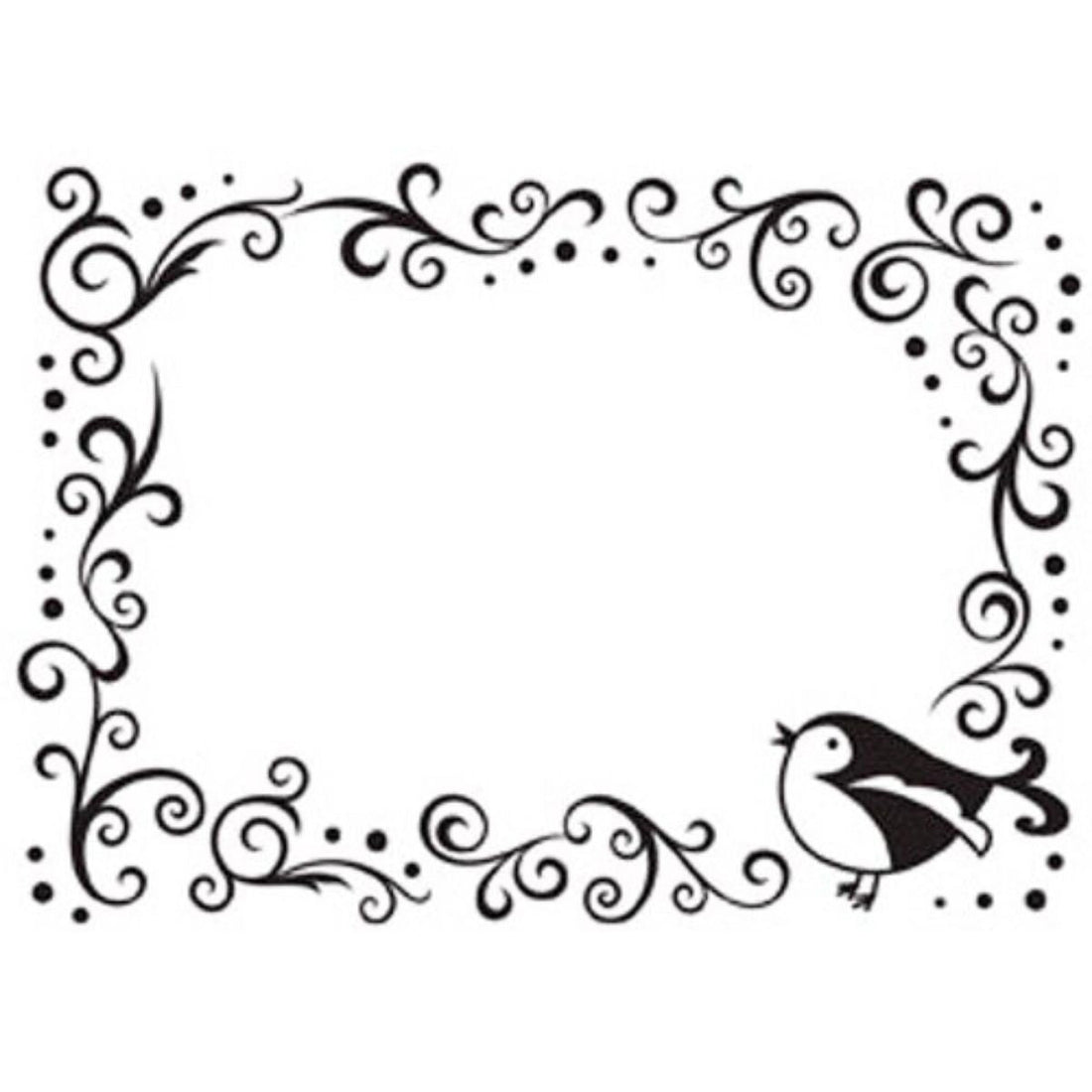 Embossing Bird Scroll Frame / Folder de Grabado Marco Decorado de Pajarito Folders de Grabado Darice