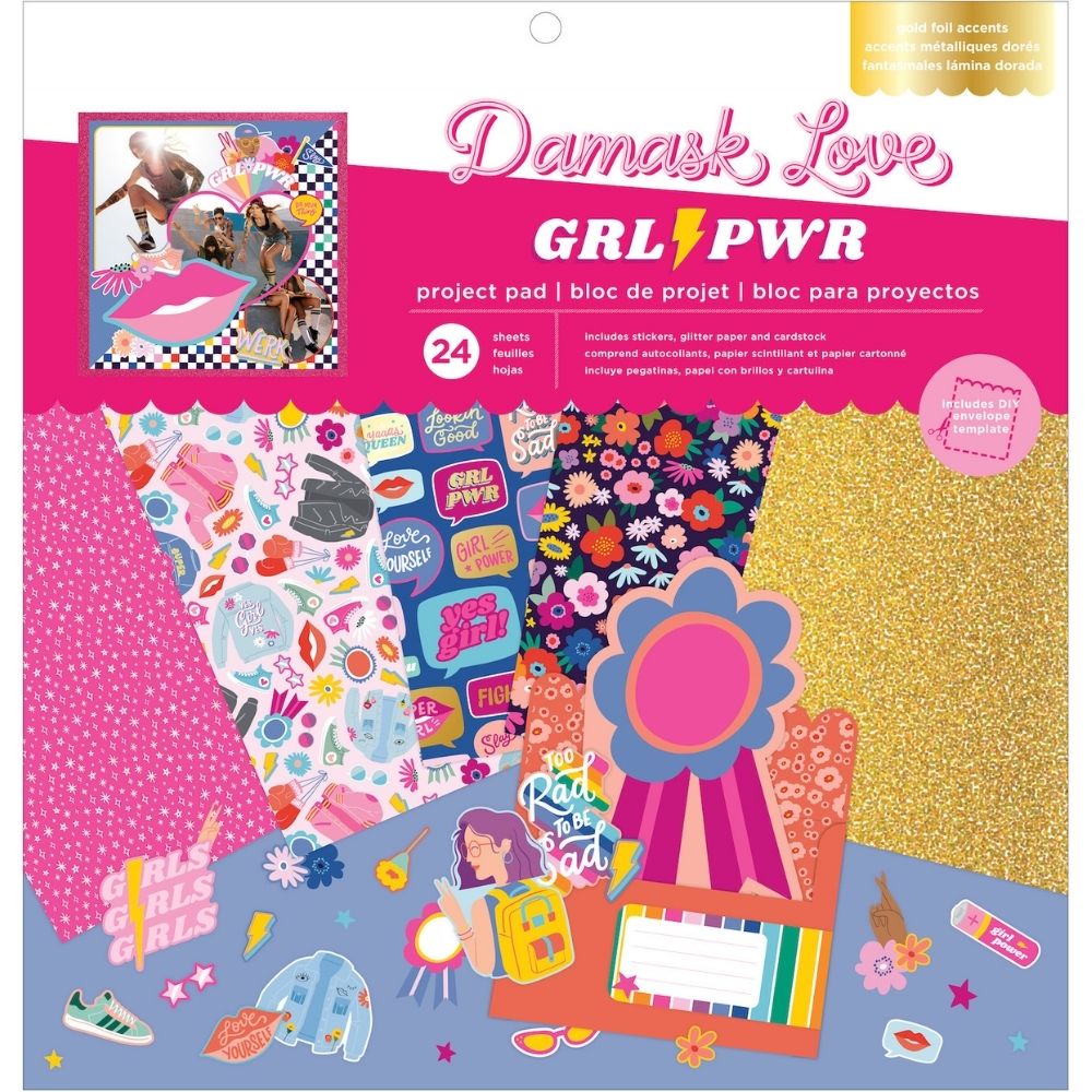GRL PWR Paper Pad / Block de Papel Decorado Girl Power