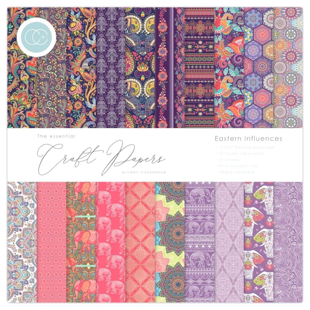 Eastern Influences Paper Pack / Block Papel Doble Cara Influencias Orientales Descontinuado Crafter&