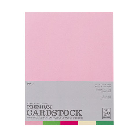 Botanical Cardstock  / 50 Hojas de Cartulina de Colores T. Carta