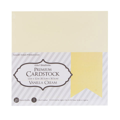 Smooth Vanilla Cream Sheets / Cartulina Color Crema 20 Hojas Descontinuado Core&