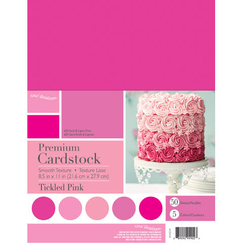 Tickled Pink Premium Cardstock / Cartulina de Colores Tamaño Carta Descontinuado Core&