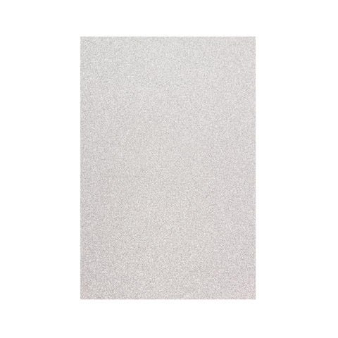 Silver Glitter Adhesive Cardstock / Cartulina Adhesiva Plateada con Brillitos Descontinuado Darice