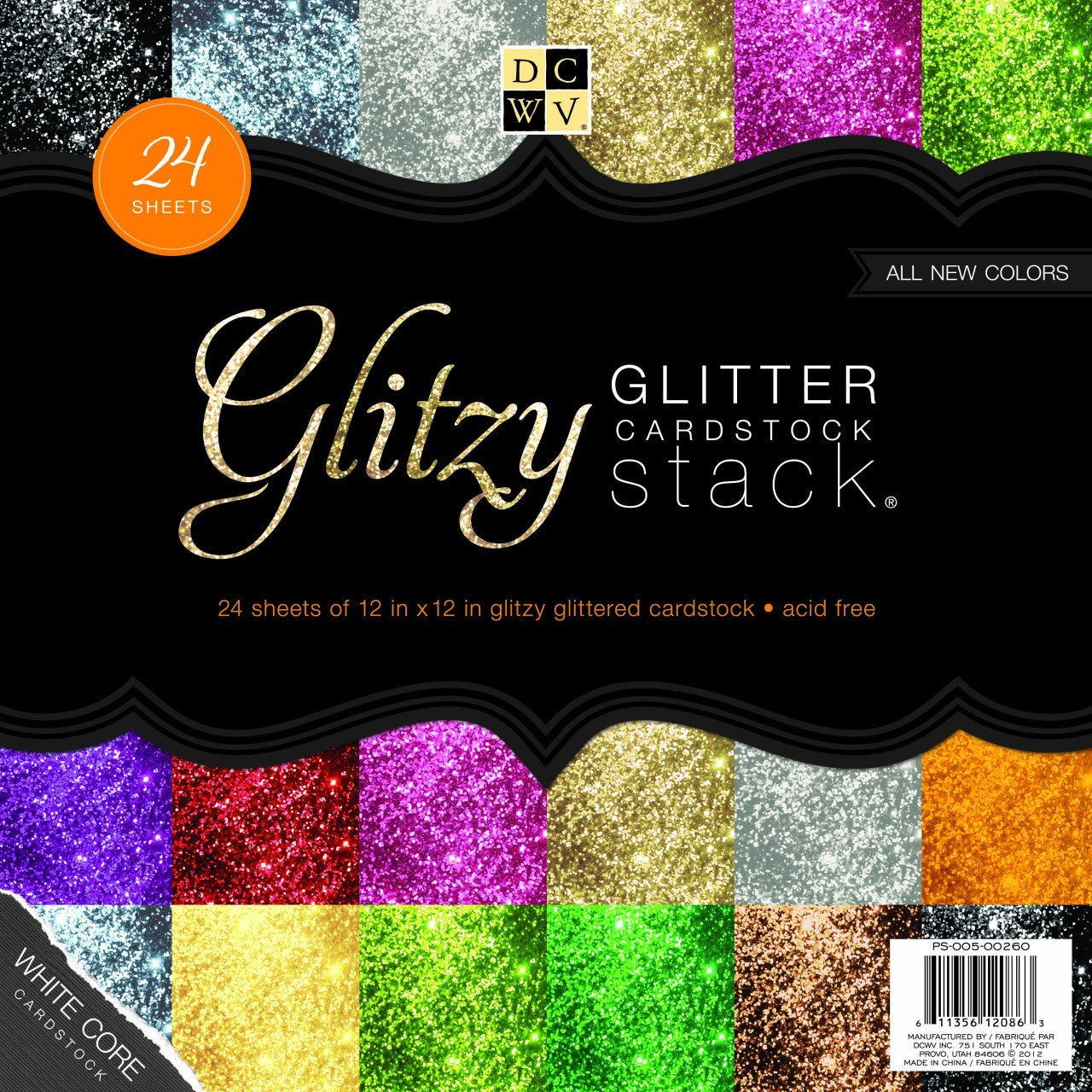 Glitter Cardstock / Block de Cartulina con Diamantina Descontinuado DCWV