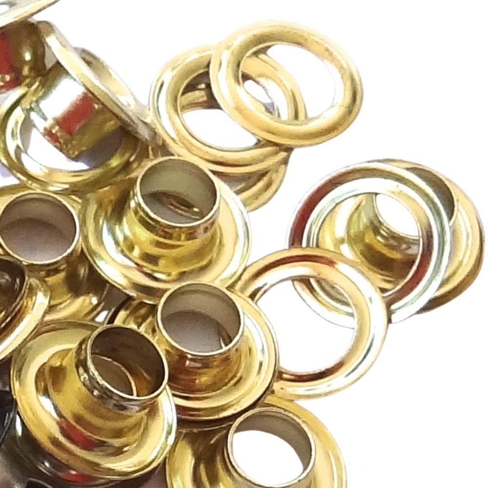 Ojillos Color Oro y Arandelas 4mm Adornos / Embellishments Hobbees