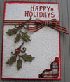 Embossing Folder Holly Ribbons / Folder de Grabado Hoja de Navidad