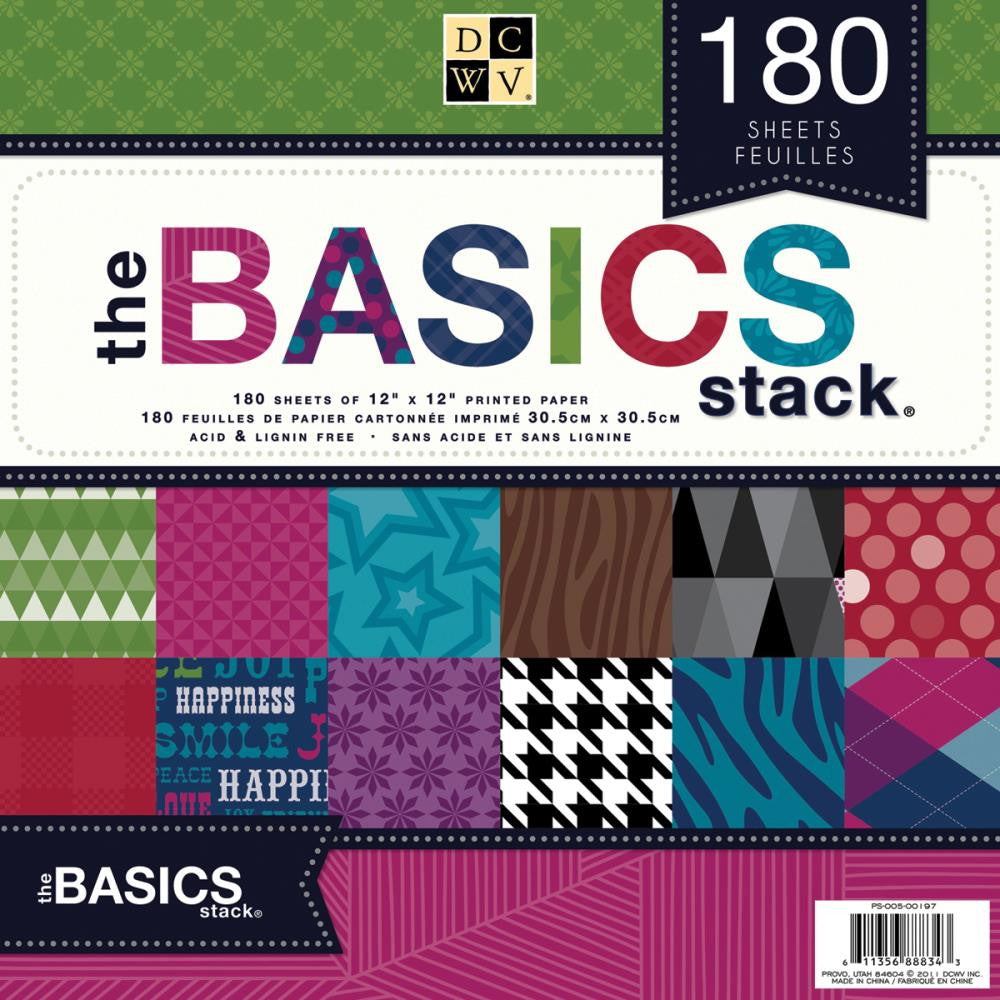 Basics Stack / Block de 180 Hojas de Papel Decorado Descontinuado DCWV