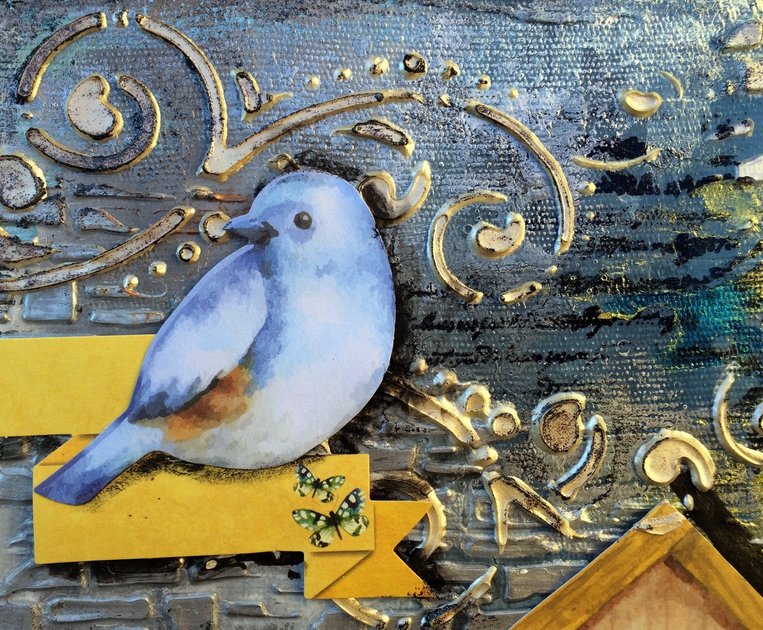 Stencil Paste Chiffon / Pasta Texturizadora Oro Claro Pastas Texturizadoras y Medios Mixtos BoBunny