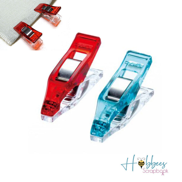 20 Mini Sujetadores Clips para Tela Coser Pinzas Clover Hobbees
