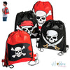 Pirate Drawstring Bags / 12 Bolsas de Tela de Piratas
