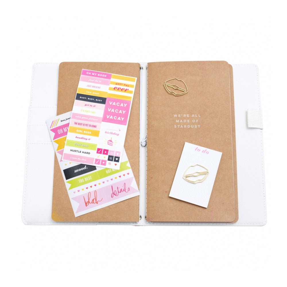 Memory Planner Pink Glitter / Kit de Agenda No Fechado