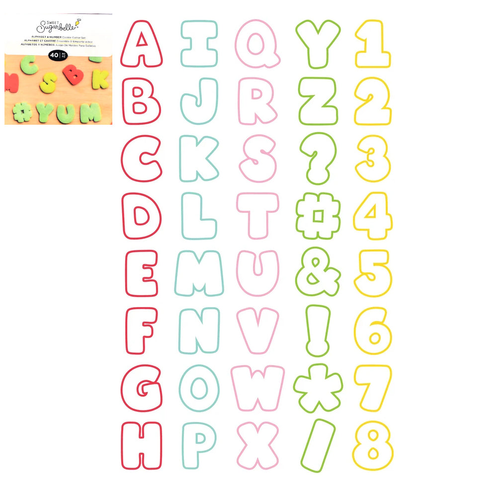 Mini Cookie Cutter Set Alphabet / Mini Cortadores de Galletas de Alfabeto