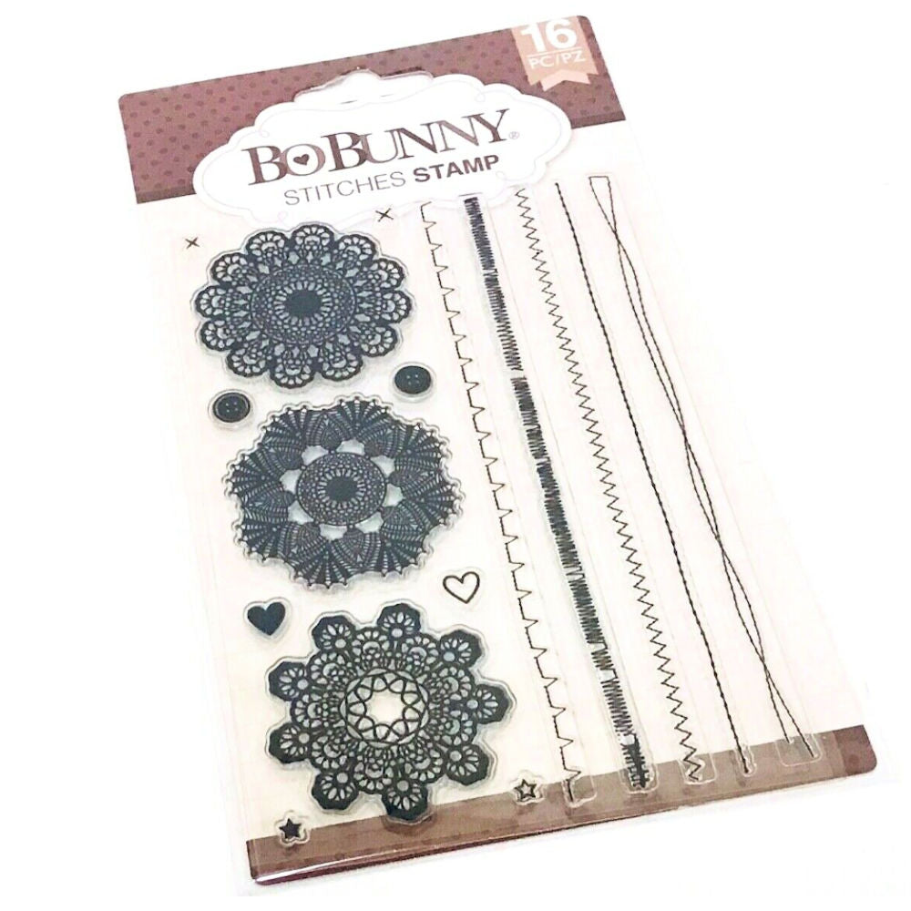Stitches Stamps / Sellos de Puntadas Descontinuado BoBunny