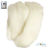 Natural Wool Roving White / Lana Afieltrable Blanca
