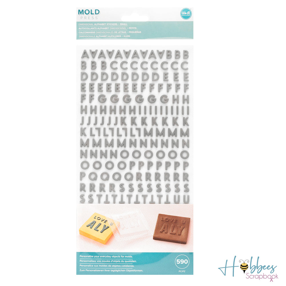 Mold Press Alphabet Stickers / Estampas de Alfabeto 3D Minúsculas