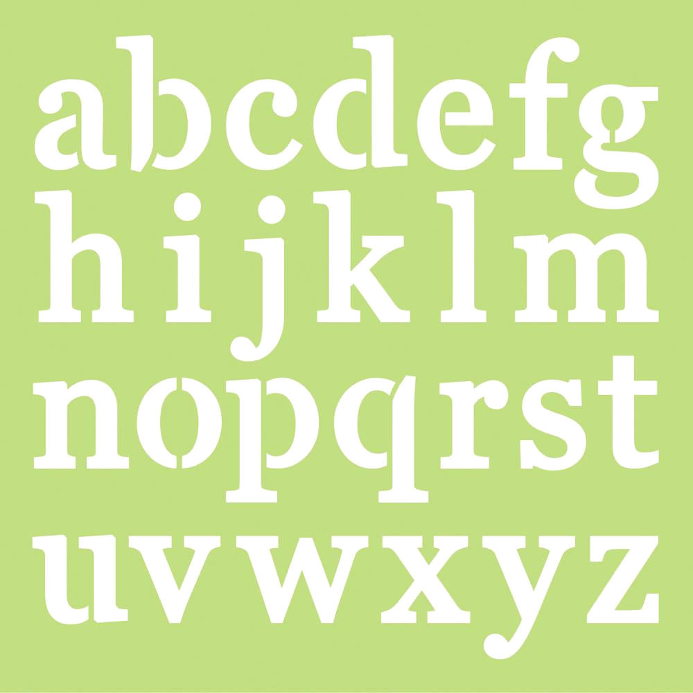 Lowercase Alphabet Stencils / Esténcil De Alfabeto