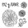 Framelits Die &amp; Stamp Paz &amp; Amor / Suaje y Sello de Amor y Paz