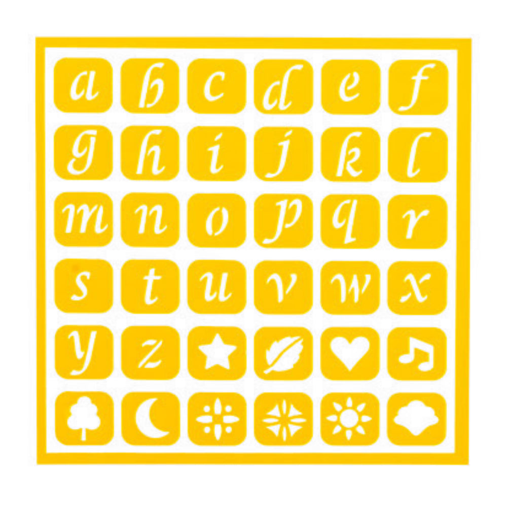 Lowercase Alphabet Stencil / Esténcil de Alfabeto Minúsculas