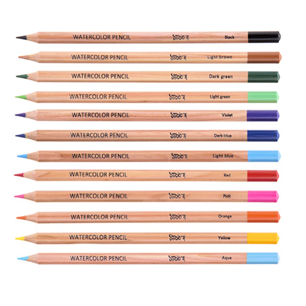 Studio 71 Watercolor Pencils / 12 Lápices Acuarelables