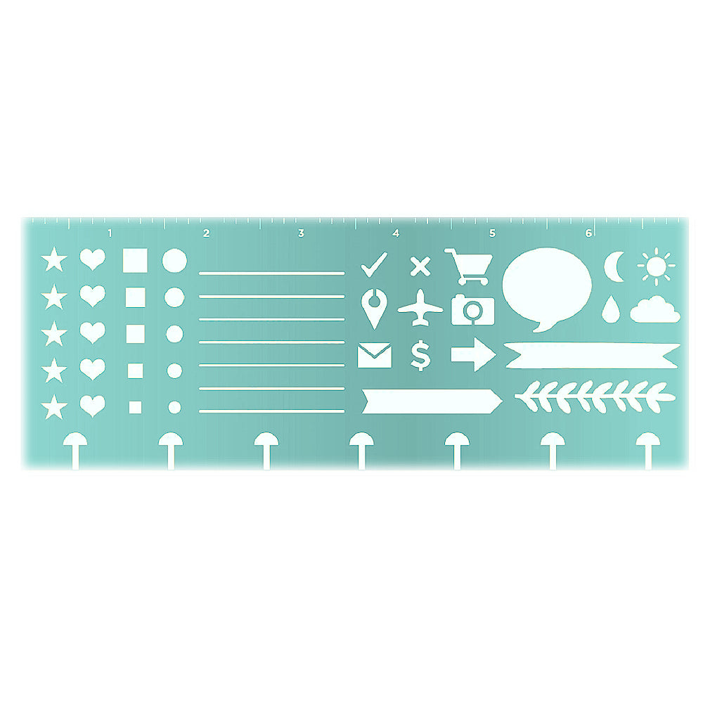 Day-To-Day Stencil Planner Icons / Plantilla para Planificador de Iconos