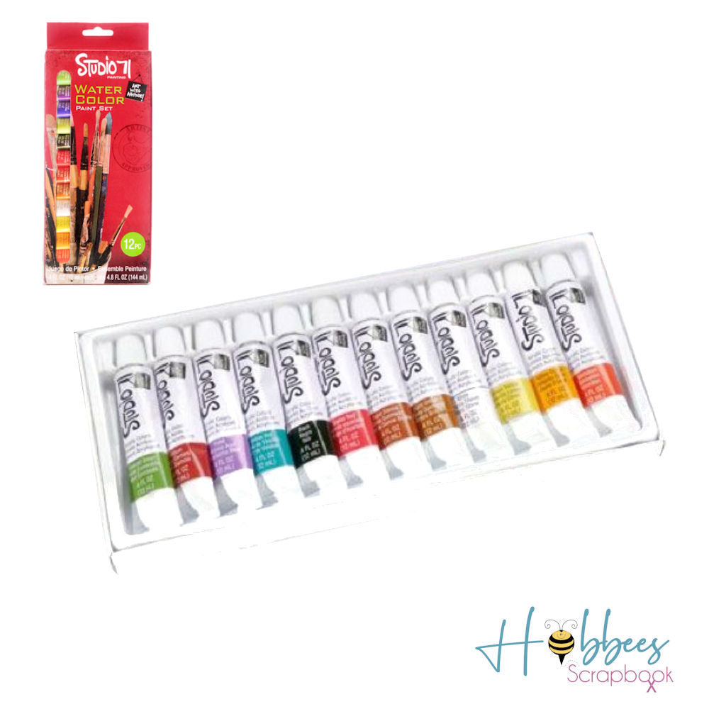 Watercolor Paint Set / 12 Tubos de Acuarela Acuarela Studio 71