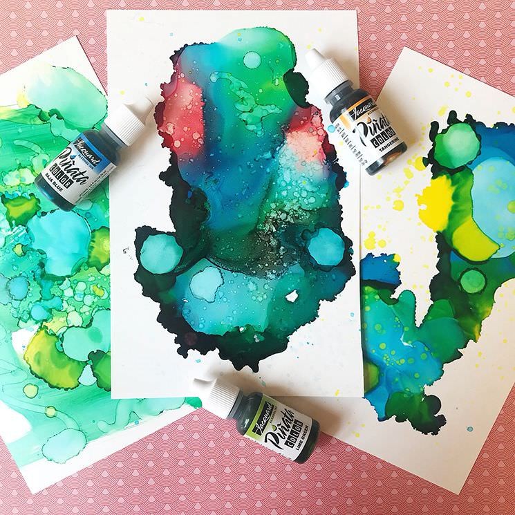 Piñata Alcohol Ink teal / Tinta al Alcohol  verde Tintas al Alcohol Jacquard