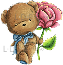Cling Stamps Rosie Bear / Sello Cling de Osito Descontinuado LDRS Creative