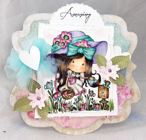 Cling Mounted Rubber Stamps Pick Your Own Tea / Sello Cling Hora del Té Descontinuado LDRS Creative