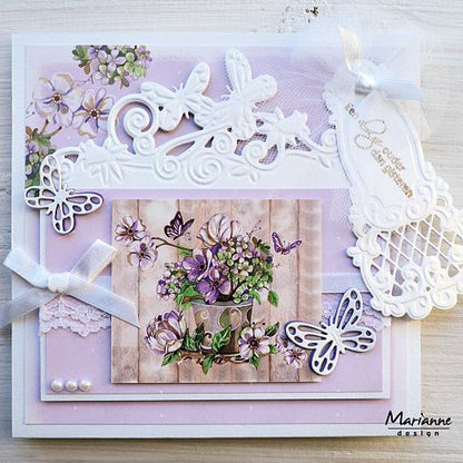 Butterfly Border Dies / Suajes de Borde y Mariposas Descontinuado Marianne design