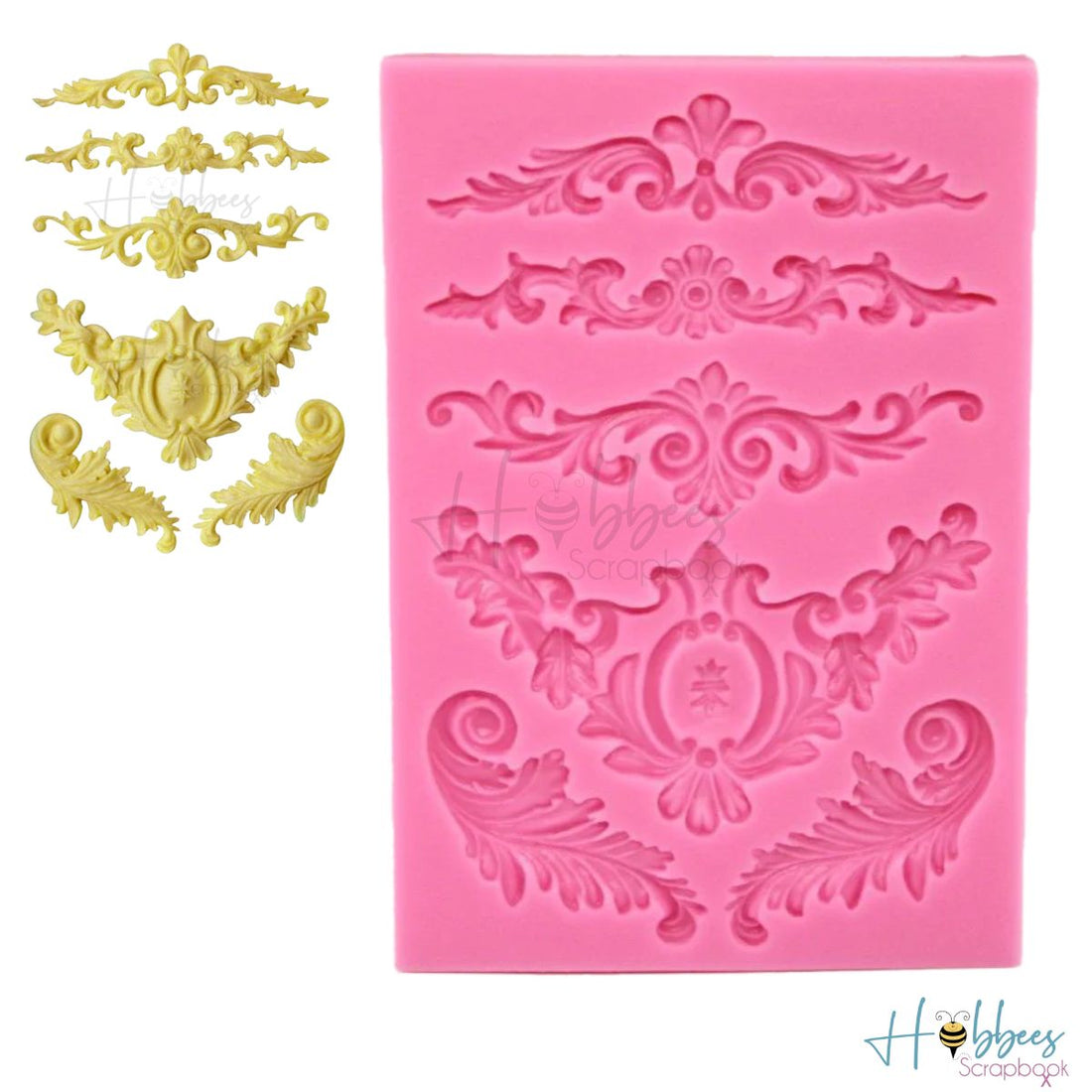 Molde de Silicón Decoraciones Vintage Moldes Hobbees