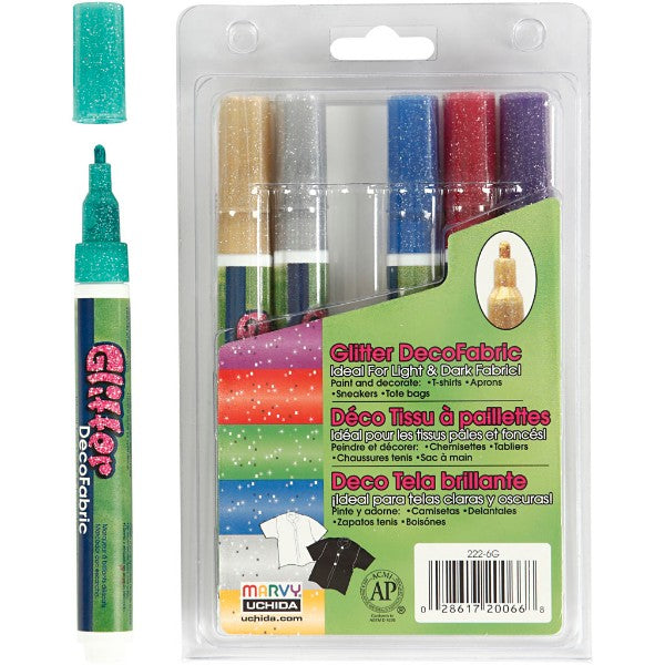 Glitter Fabric Markers 3mm / Marcadores con Brillitos para Tela