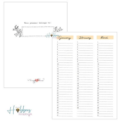 Day to Day Undated Freestyle Planner / Agenda Planificadora Rosas Descontinuado Maggie Holmes