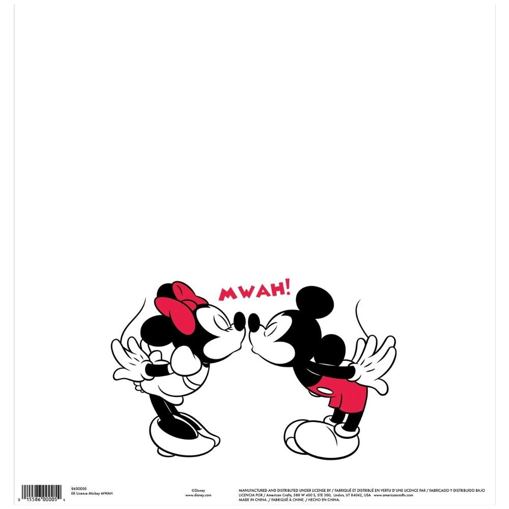 Mickey & Minnie MWAH Cardstock 12 x 12" / Cartulina Estampada Disney
