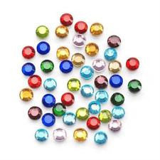 Multi Color Hot-Fix Glass Stones 4mm  / Cristales de Colores con Pegamento al calor