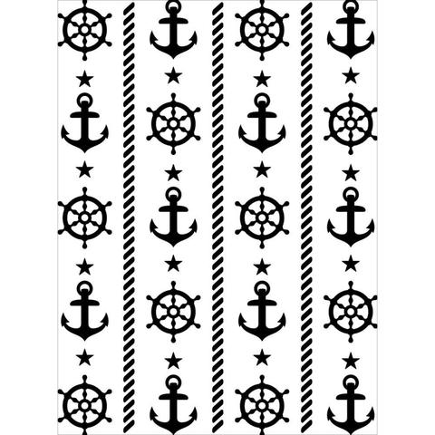 Nautical Theme Embossing Folder / Folder de Grabado Náutico Descontinuado Darice