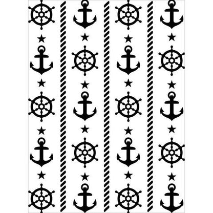 Nautical Theme Embossing Folder / Folder de Grabado Náutico Descontinuado Darice