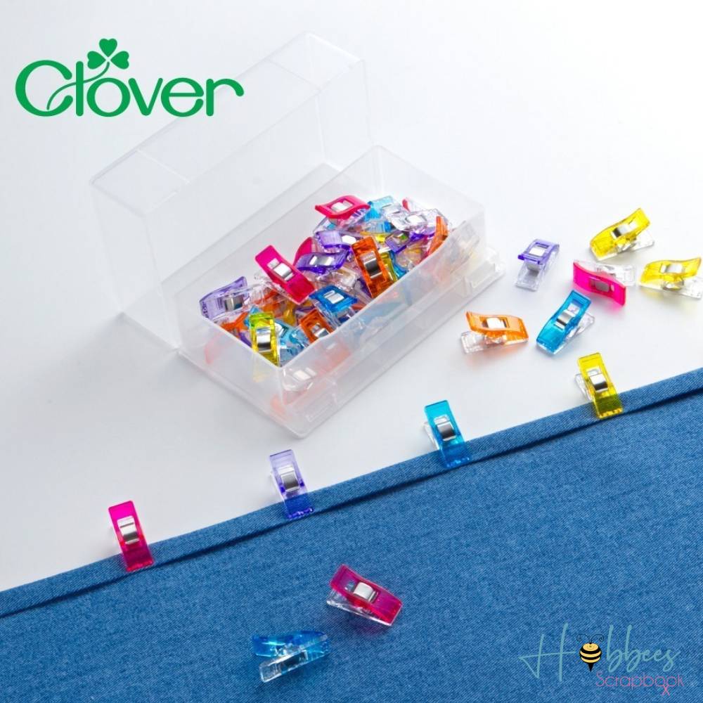 10 Sujetadores Clips Colores para Tela Coser Pinzas Clover Hobbees