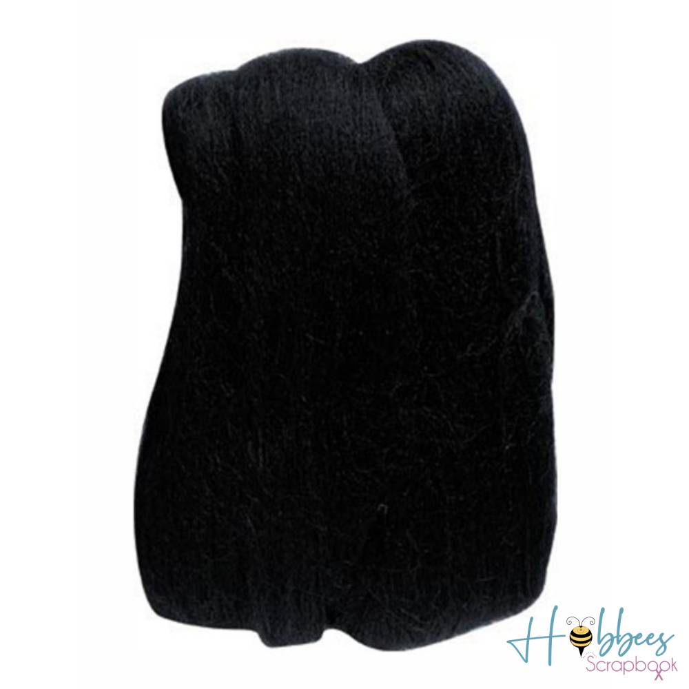 Natural Wool Roving Black / Lana Afieltrable Negro