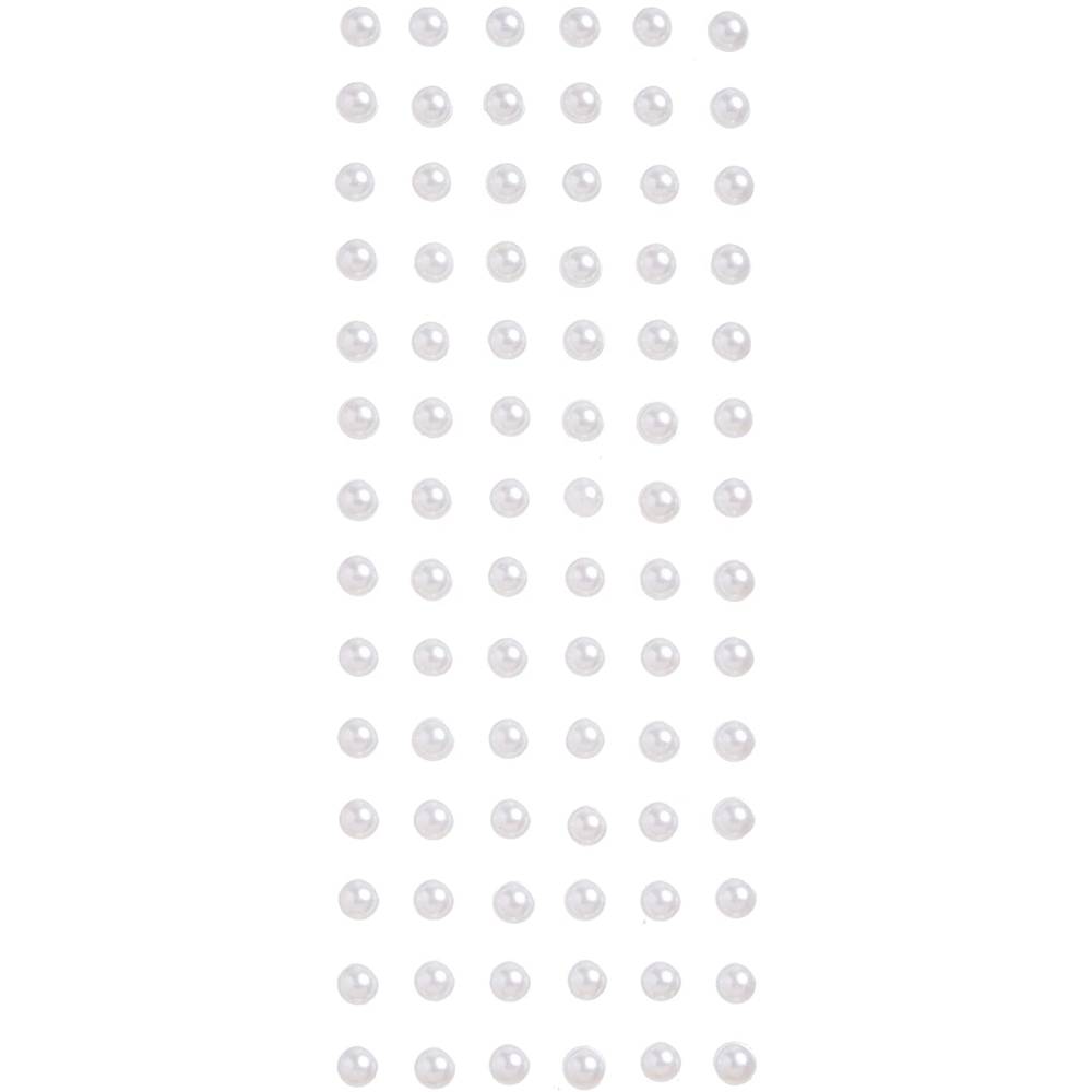 Bling Stickers White Pearl 4mm / Piedritas Adhesivas Blanco Perla Adornos / Embellishments Darice