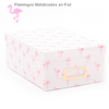 Pink Flamingos Foil Box / Caja Organizadora Decorada de Flamingos