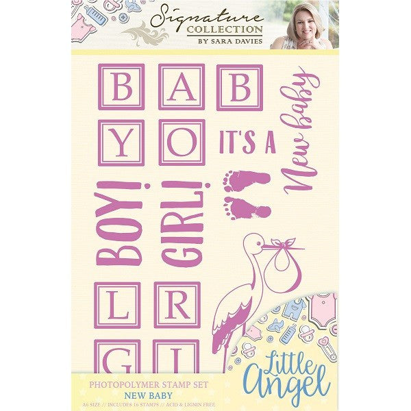 New Baby Stamps Set / Sellos de Polímero bebé Descontinuado Crafter&