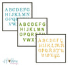 3 Fonts Stencils Alphabet / Esténciles Alfabeto Diferentes Fuentes