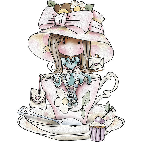 Cling Mounted Rubber Stamps Teacup full of Wishes / Sello Cling Taza de Té de los Deseos Descontinuado LDRS Creative
