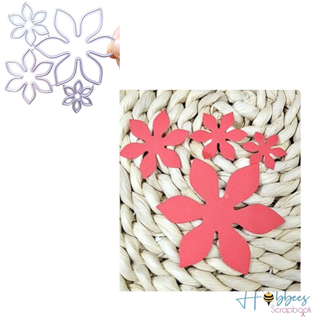 Suajes de Flores de 6 pétalos Dados de Corte / Suajes / Troqueles Hobbees