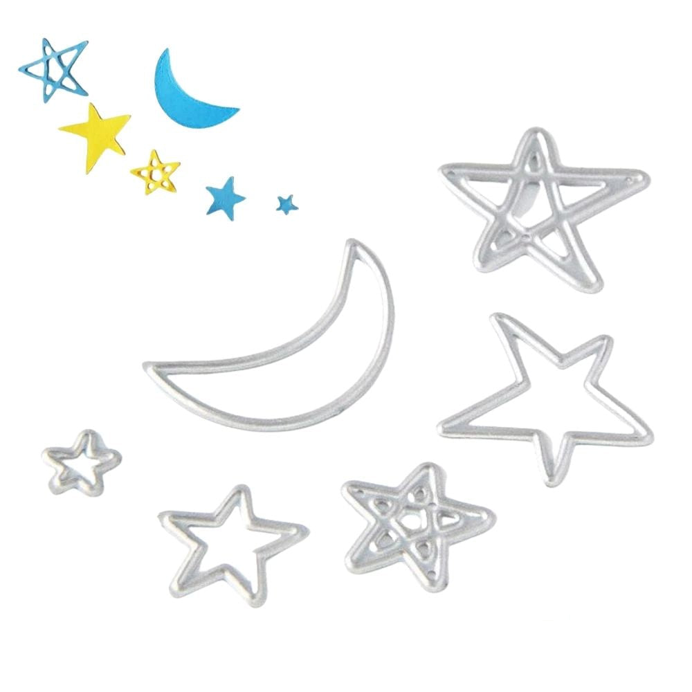Suaje de Estrellas y Luna Dados de Corte / Suajes / Troqueles Hobbees
